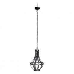 Ordway 1-Light Antique Black Chandelier by A & B Home