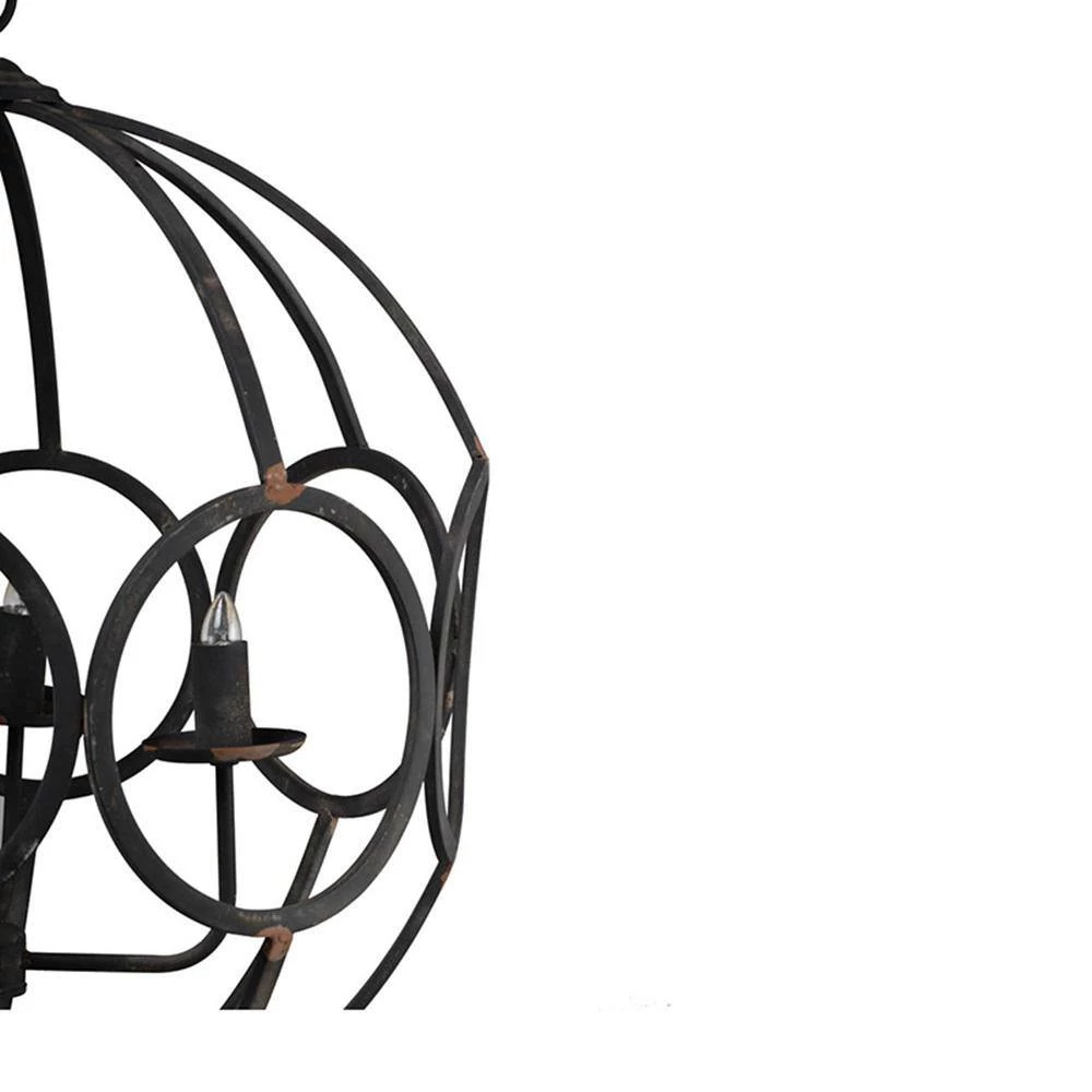 Malin 4-Light Antique Black Chandelier by A & B Home 4 Malin 4-Light Antique Black Chandelier by A & B Home - Image 4