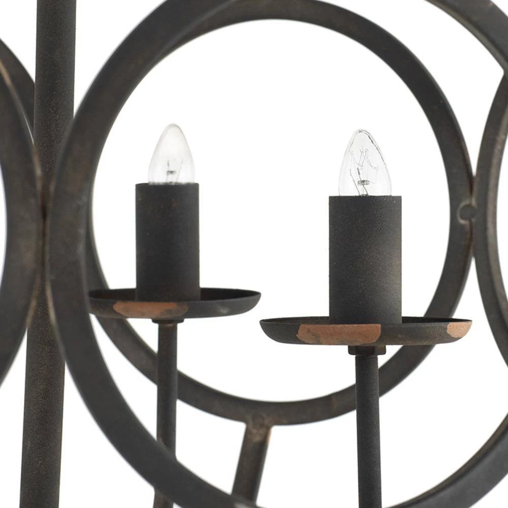 Malin 4-Light Antique Black Chandelier by A & B Home 6 Malin 4-Light Antique Black Chandelier by A & B Home - Image 6