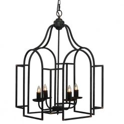 Malin 4-Light Antique Black Chandelier by A & B Home -Simple Designs Online Shop antique black a b home chandeliers 43467 ds 4f 1000