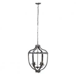 Malin 4-Light Antique Black Chandelier by A & B Home