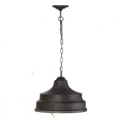 Quillon 1-Light Antique Black Pendant by A & B Home