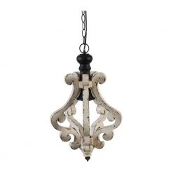 Harper 1-Light Antique White Chandelier by A & B Home