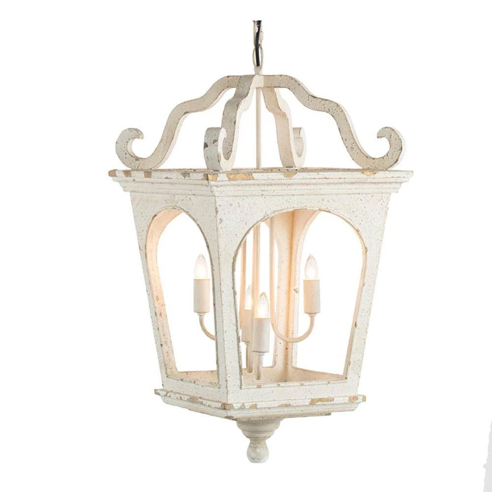 Ballamy 4-Light Antique White Chandelier by A & B Home 2 Ballamy 4-Light Antique White Chandelier by A & B Home - Image 2