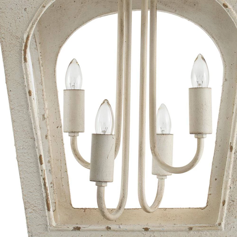 Ballamy 4-Light Antique White Chandelier by A & B Home 6 Ballamy 4-Light Antique White Chandelier by A & B Home - Image 6