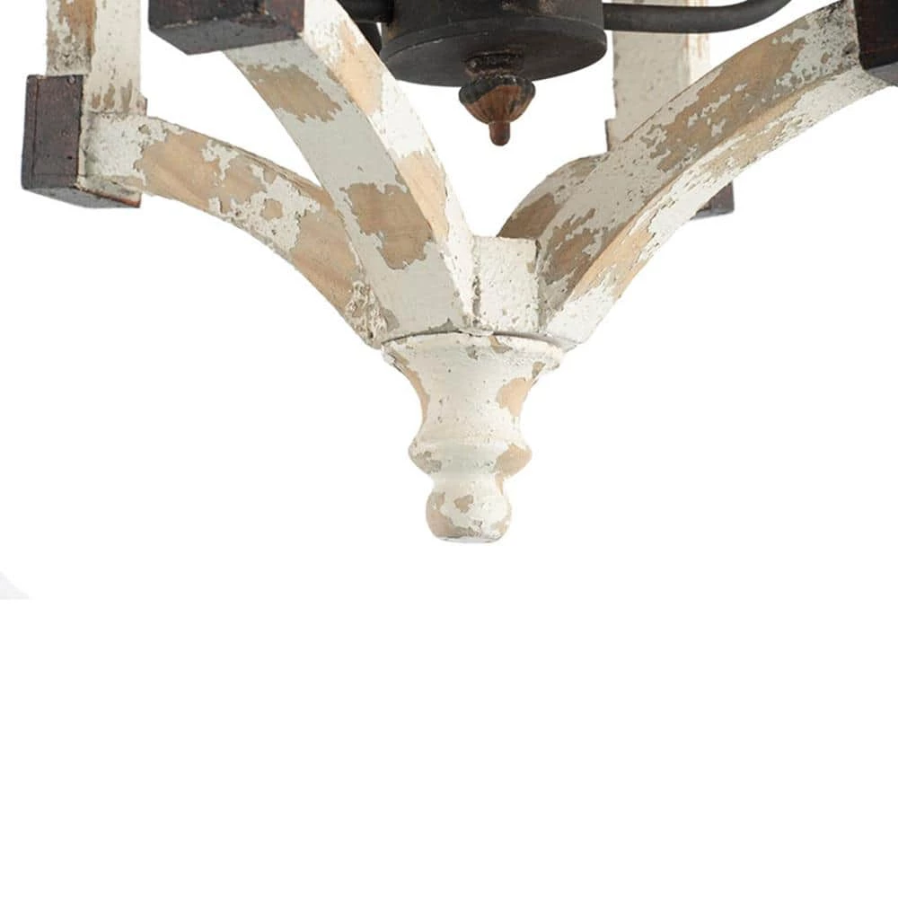 Andreas 4-Light Antique White Chandelier by A & B Home 5 Andreas 4-Light Antique White Chandelier by A & B Home - Image 5