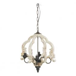 Swithun 4-Light Antique White, Gold Chandelier by A & B Home