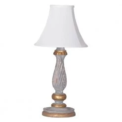 26.5 in. Antique White, Gold Table Lamp by A & B Home