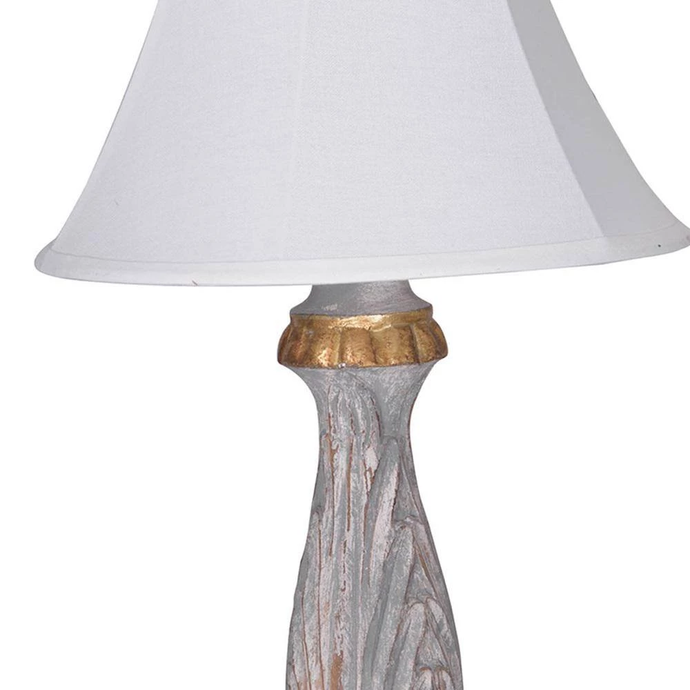 26.5 in. Antique White, Gold Table Lamp by A & B Home 2 26.5 in. Antique White, Gold Table Lamp by A & B Home - Image 2
