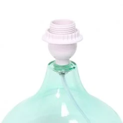 13.5 in. Glass Raindrop Table Lamp with Fabric Shade by Simple Designs -Simple Designs Online Shop aqua and white simple designs table lamps lt2063 aow 1f 1000