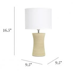 16 .5 in. Beige Ceramic Hourglass Table Lamp by Simple Designs -Simple Designs Online Shop beige simple designs table lamps lt2099 bge 4f 1000