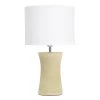16 .5 in. Beige Ceramic Hourglass Table Lamp by Simple Designs