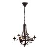 Classic Vintage 6-Light Antique Black Chandelier by A & B Home