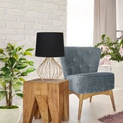 19 .75 in. Black and Copper Geometrically Wired Table Lamp by Simple Designs -Simple Designs Online Shop black and copper simple designs table lamps lt2086 boc 31 1000