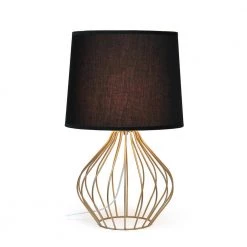 19 .75 in. Black and Copper Geometrically Wired Table Lamp by Simple Designs -Simple Designs Online Shop black and copper simple designs table lamps lt2086 boc c3 1000