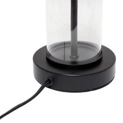 16.93 in. Black Encased Metal Glass Table Lamp by Simple Designs 10 16.93 in. Black Encased Metal Glass Table Lamp by Simple Designs -Simple Designs Online Shop black clear glass black shade simple designs table lamps lt2081 bob 66 1000