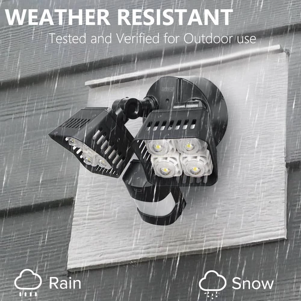 30-Watt 3400 Lumens 180-Degree Black Motion Activated Outdoor Integrated LED 5000K Waterproof Flood Light by SANSI 5 30-Watt 3400 Lumens 180-Degree Black Motion Activated Outdoor Integrated LED 5000K Waterproof Flood Light by SANSI - Image 5