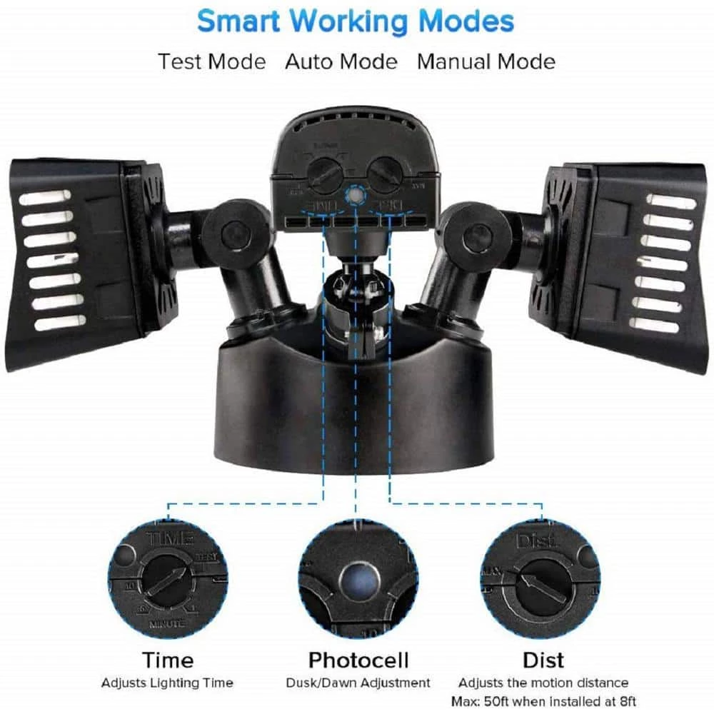 30-Watt 3400 Lumens 180-Degree Black Motion Activated Outdoor Integrated LED 5000K Waterproof Flood Light by SANSI 3 30-Watt 3400 Lumens 180-Degree Black Motion Activated Outdoor Integrated LED 5000K Waterproof Flood Light by SANSI - Image 3