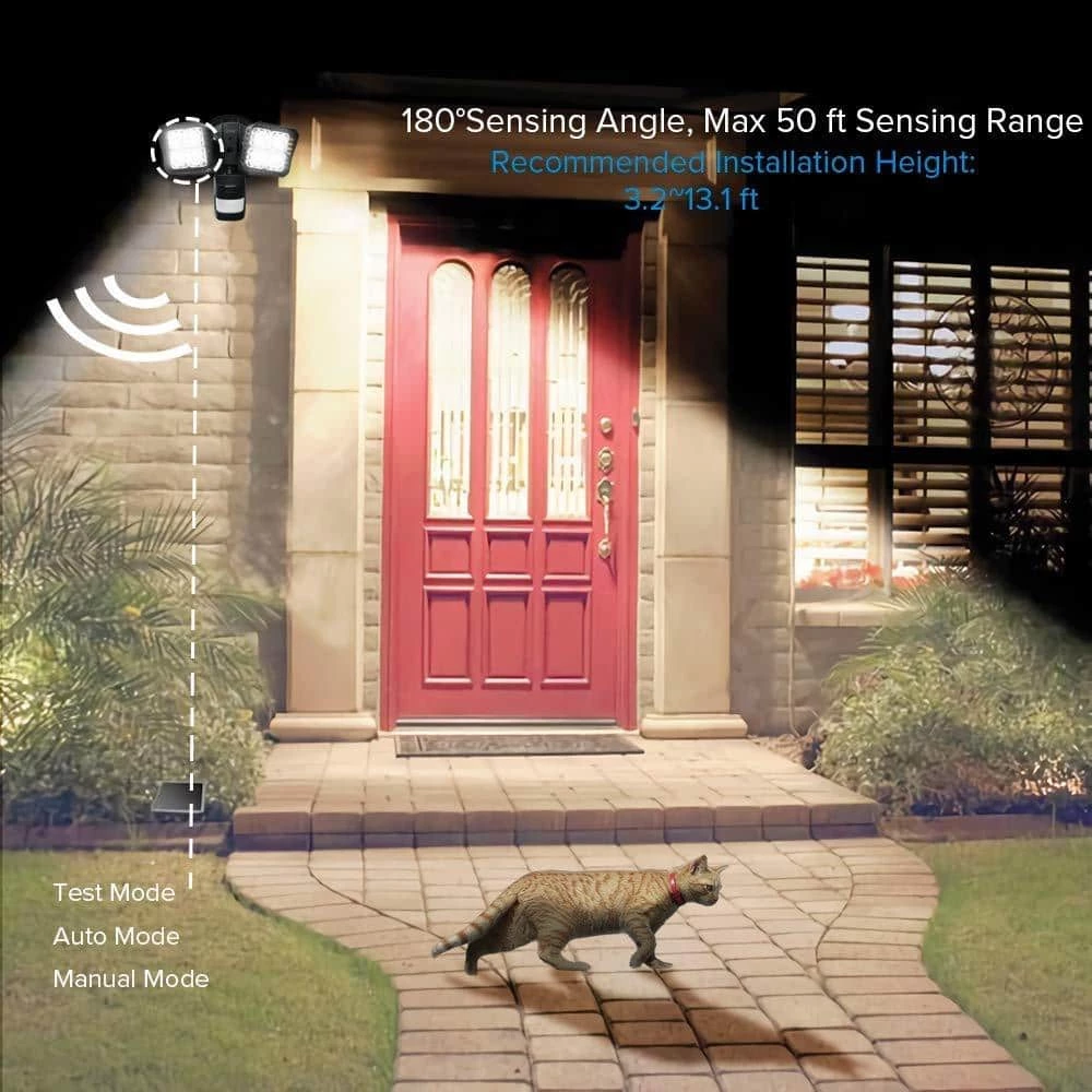 30-Watt 3400 Lumens 180-Degree Black Motion Activated Outdoor Integrated LED 5000K Waterproof Flood Light by SANSI 2 30-Watt 3400 Lumens 180-Degree Black Motion Activated Outdoor Integrated LED 5000K Waterproof Flood Light by SANSI - Image 2