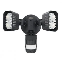 18-Watt 1800 Lumens 180° Black Motion Sensor Outdoor Integrated LED 5000K Waterproof Dusk to Dawn Flood Light by SANSI