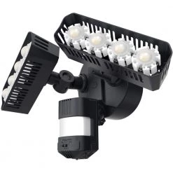 36W 180-Degree Black Motion Sensor Dusk to Dawn Outdoor LED Waterproof Flood Security Light, 3600 Lumens 5000K Daylight by SANSI
