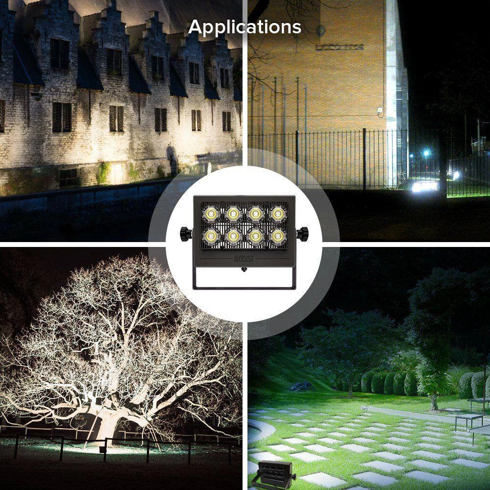 50-Watt 5,000 Lumens Black Outdoor Integrated LED IP66 Waterproof 5700K Daylight Panel Flood Light by SANSI 5 50-Watt 5,000 Lumens Black Outdoor Integrated LED IP66 Waterproof 5700K Daylight Panel Flood Light by SANSI - Image 5