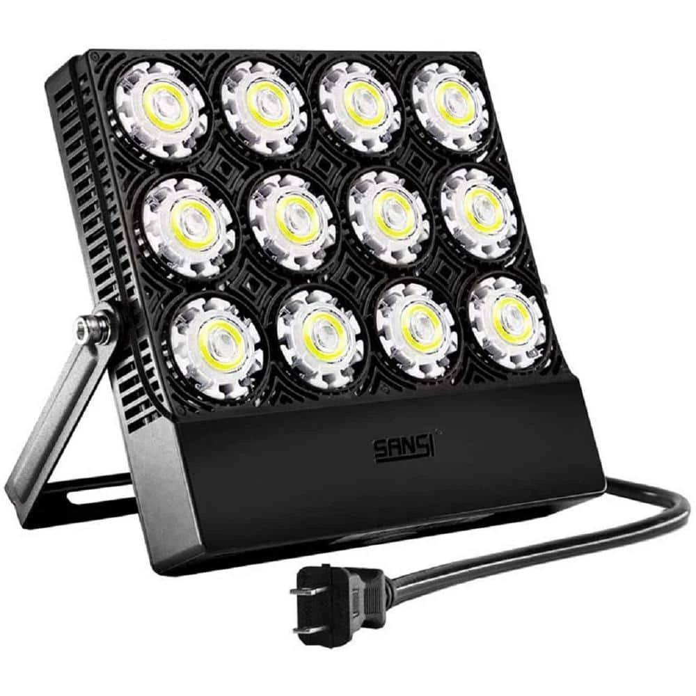 70-Watt 7,000 Lumens Black Outdoor Integrated LED IP66 Waterproof 5700K Daylight Panel Flood Light with Plug by SANSI 1 70-Watt 7,000 Lumens Black Outdoor Integrated LED IP66 Waterproof 5700K Daylight Panel Flood Light with Plug by SANSI