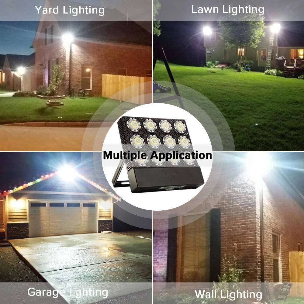 70-Watt 7,000 Lumens Black Outdoor Integrated LED IP66 Waterproof 5700K Daylight Panel Flood Light with Plug by SANSI 7 70-Watt 7,000 Lumens Black Outdoor Integrated LED IP66 Waterproof 5700K Daylight Panel Flood Light with Plug by SANSI - Image 7