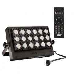 100-Watt Black RGB Color Changing Outdoor Integrated LED IP66 Waterproof Panel Flood Light with Remote Control by SANSI