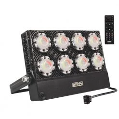 50-Watt Black RGB Color Changing Outdoor Integrated LED Flood Light with Remote Control by SANSI