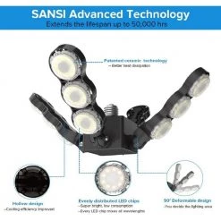 60-Watt Medium E26 Base Full Spectrum LED Grow Light (1-Bulb) by SANSI -Simple Designs Online Shop black sansi grow light bulbs 01 03 001 026001 1f 1000