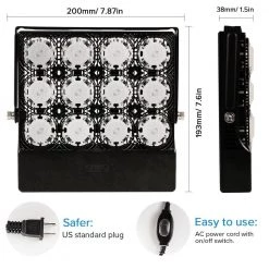 Line-Voltage 70-Watt UVA Black Light Integrated LED Outdoor Landscape Flood Light with IP65 Waterproof by SANSI -Simple Designs Online Shop black sansi landscape flood lights 01 06 001 017001 40 1000