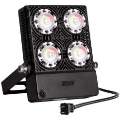 30-Watt Plug-in Black RGB LED Landscape Flood Light with 16 Colors and 4 Modes, Includes Remote Control by SANSI