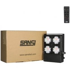 30-Watt Plug-in Black RGB LED Landscape Flood Light with 16 Colors and 4 Modes, Includes Remote Control by SANSI -Simple Designs Online Shop black sansi landscape flood lights 01 06 001 023057 76 1000
