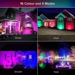600-Watt Equivalent, Super Bright LED Flood Light Color Changing with 16 Colors 4 Modes, Dimmable by SANSI -Simple Designs Online Shop black sansi outdoor specialty lighting 01 06 001 031018 1f 1000