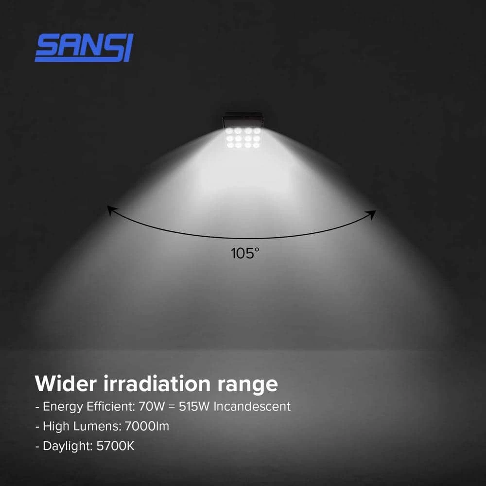515-Watt Equivalent Integrated LED Black Dusk to Dawn Wall Pack Light with Photocell by SANSI 4 515-Watt Equivalent Integrated LED Black Dusk to Dawn Wall Pack Light with Photocell by SANSI - Image 4