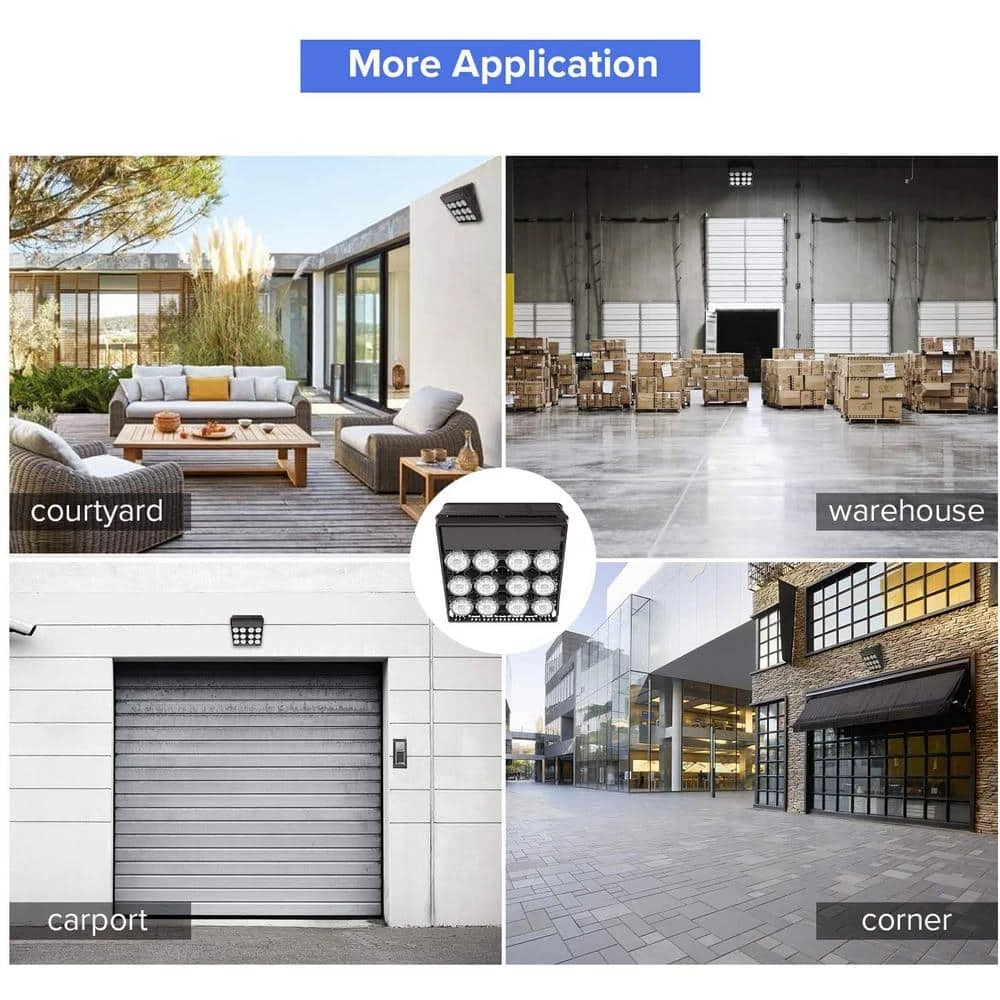 515-Watt Equivalent Integrated LED Black Dusk to Dawn Wall Pack Light with Photocell by SANSI 2 515-Watt Equivalent Integrated LED Black Dusk to Dawn Wall Pack Light with Photocell by SANSI - Image 2