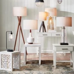 19 in. Bronson Antique Style Black Industrial Iron Lantern Desk Lamp with Glass Shade by Simple Designs 24 19 in. Bronson Antique Style Black Industrial Iron Lantern Desk Lamp with Glass Shade by Simple Designs -Simple Designs Online Shop black simple designs desk lamps ld1036 blk 44 1000