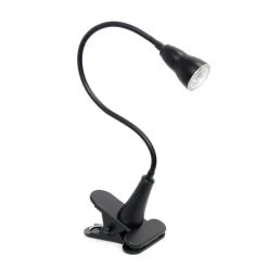 22.5 in. Black Integrated LED Gooseneck Clip Light Desk Lamp by Simple Designs