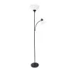 71 in. Black Floor Lamp with Reading Light by Simple Designs