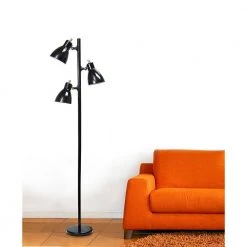 63.75 in. Metal 3-Light Tree Black Floor Lamp by Simple Designs -Simple Designs Online Shop black simple designs floor lamps lf2007 blk 31 1000