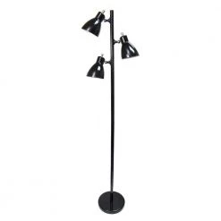 63.75 in. Metal 3-Light Tree Black Floor Lamp by Simple Designs