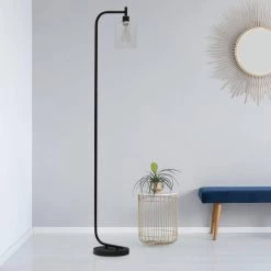 67 in. Black Modern Iron Lantern Floor Lamp with Glass Shade by Simple Designs 13 67 in. Black Modern Iron Lantern Floor Lamp with Glass Shade by Simple Designs -Simple Designs Online Shop black simple designs floor lamps lf2009 blk 31 1000
