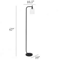 67 in. Black Modern Iron Lantern Floor Lamp with Glass Shade by Simple Designs 9 67 in. Black Modern Iron Lantern Floor Lamp with Glass Shade by Simple Designs -Simple Designs Online Shop black simple designs floor lamps lf2009 blk 4f 1000