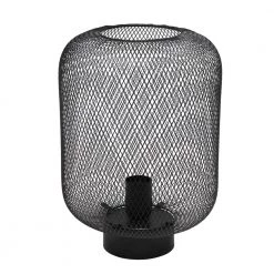 12 in. Black Metal Mesh Industrial Table Lamp by Simple Designs -Simple Designs Online Shop black simple designs lamp bases lt1072 blk fa 1000