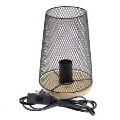9 in. Black Wired Mesh Uplight Table Lamp by Simple Designs -Simple Designs Online Shop black simple designs lamp bases lt1074 blk 1f 1000