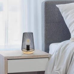 9 in. Black Wired Mesh Uplight Table Lamp by Simple Designs -Simple Designs Online Shop black simple designs lamp bases lt1074 blk 31 1000