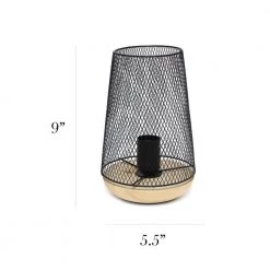 9 in. Black Wired Mesh Uplight Table Lamp by Simple Designs -Simple Designs Online Shop black simple designs lamp bases lt1074 blk 4f 1000
