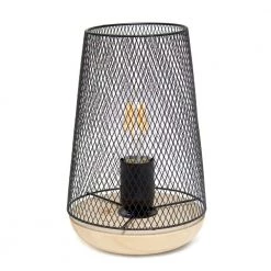 9 in. Black Wired Mesh Uplight Table Lamp by Simple Designs