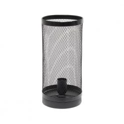 12.75 in. Black Mesh Cylindrical Steel Table Lamp by Simple Designs -Simple Designs Online Shop black simple designs table lamps lt1075 blk 1f 1000